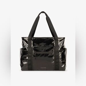 Calpak Terra 35L Water Resistant Zippered Tote Bag in Obsidian